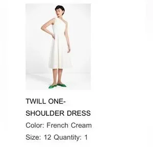 open lace back dress One Shoulder Crepe Dress  LOUA